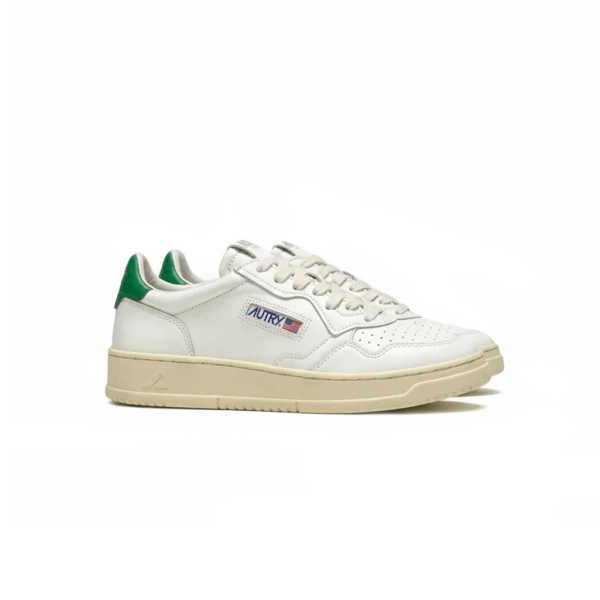 ⁦Autry Medalist Low Sneakers White Green Leather⁩ – תמונה ⁦2⁩