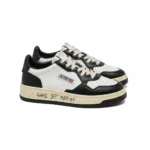 ⁦Autry Medalist Low Sneakers "Game Set Match" White Black Leather⁩ – תמונה ⁦2⁩