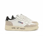 ⁦Autry Medalist Low Sneakers  White Black Leather & Suede⁩ – תמונה ⁦2⁩