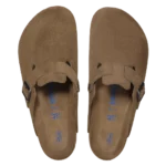 ⁦Birkenstock Boston Soft Footbed Suede Clogs Dark Tea Tonal⁩ – תמונה ⁦3⁩