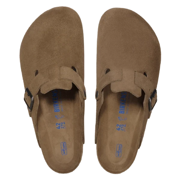 ⁦Birkenstock Boston Soft Footbed Suede Clogs Dark Tea Tonal⁩ – תמונה ⁦3⁩