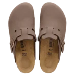 ⁦Birkenstock Boston TEX Birko-Flor Nubuck Clogs Mocca⁩ – תמונה ⁦3⁩