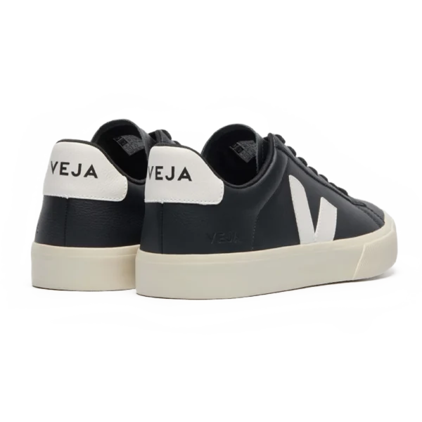 ⁦Veja Campo Leather Sneakers Black White⁩ – תמונה ⁦3⁩
