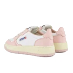 ⁦Autry Open Low Sneakers White Pink Leather & Suede⁩ – תמונה ⁦3⁩