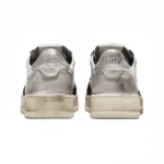 ⁦Autry Medalist Low Super Vintage Sneakers White Black Silver Leather⁩ – תמונה ⁦3⁩