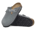 ⁦Birkenstock Boston Braided Suede Clogs Basalt Gray⁩ – תמונה ⁦4⁩