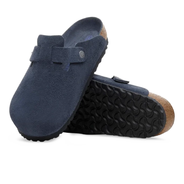 ⁦Birkenstock Boston Soft Footbed Suede Clogs New Navy Tonal⁩ – תמונה ⁦4⁩
