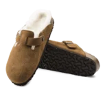 ⁦Birkenstock Boston Shearling Suede Clogs Mink⁩ – תמונה ⁦4⁩