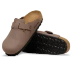 ⁦Birkenstock Boston TEX Birko-Flor Nubuck Clogs Mocca⁩ – תמונה ⁦4⁩