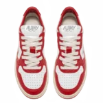 ⁦Autry Medalist Low Sneakers White Red Leather⁩ – תמונה ⁦4⁩