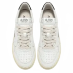 ⁦Autry Medalist Low Sneakers White Black Leather Classic⁩ – תמונה ⁦4⁩