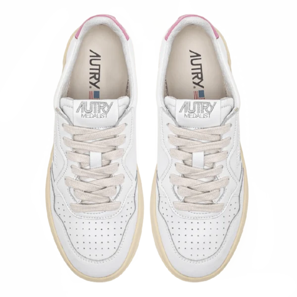 ⁦Autry Medalist Low Sneakers White Mauve Leather⁩ – תמונה ⁦4⁩
