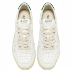 ⁦Autry Medalist Low Sneakers White Green Leather⁩ – תמונה ⁦4⁩
