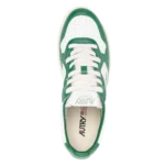 ⁦Autry Medalist Low Sneakers White Green Leather⁩ – תמונה ⁦4⁩