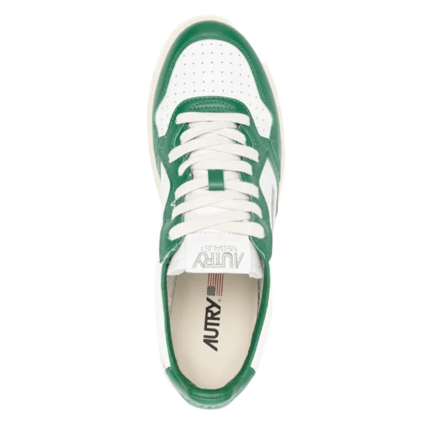 ⁦Autry Medalist Low Sneakers White Green Leather⁩ – תמונה ⁦4⁩