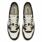 ⁦Autry Medalist Low Sneakers "Game Set Match" White Black Leather⁩ – תמונה ⁦4⁩