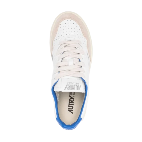 ⁦Autry Low Leather Sneakers "Game Set Match" White Blue⁩ – תמונה ⁦4⁩