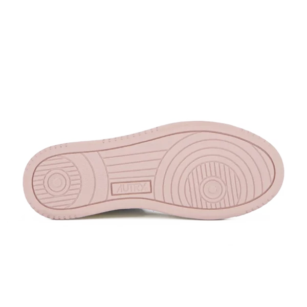 ⁦Autry Open Low Sneakers White Pink Leather & Suede⁩ – תמונה ⁦5⁩