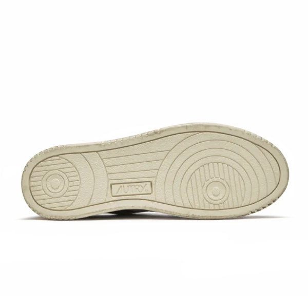 ⁦Autry Medalist Low Super Vintage Sneakers White Black Silver Leather⁩ – תמונה ⁦5⁩