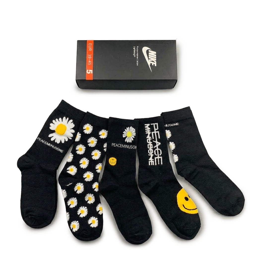 1 Nike Black Yellow Long Socks Pack (5 Pairs) – תמונה 1