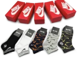 Nike Everyday Short Socks Black Orange (Pack of 5)