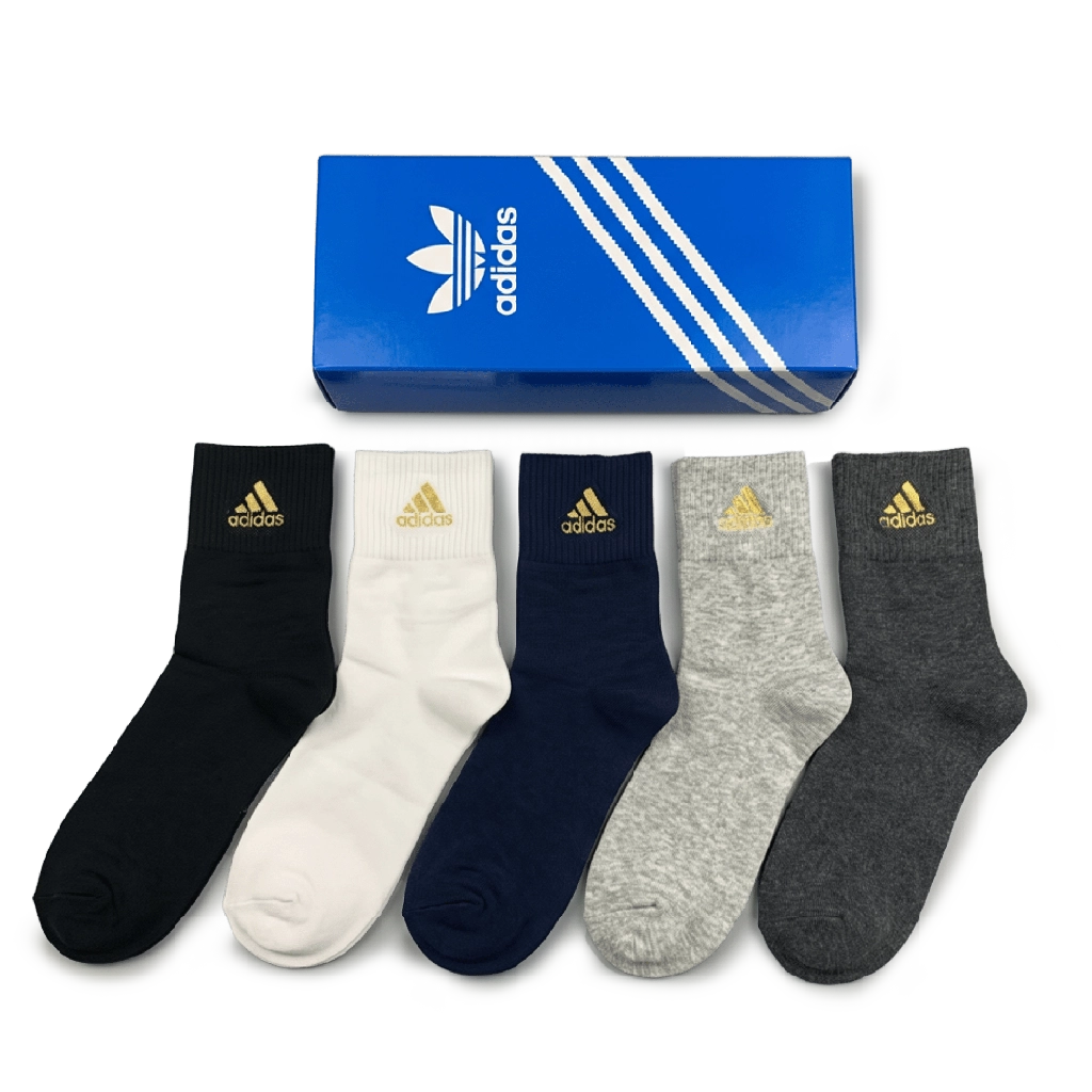 1 Adidas Everyday Long Socks Basic Colors (Pack of 5) – תמונה 1