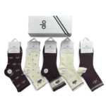 ALO Mid-Length Socks Pack Brown Beige (5 Pairs)
