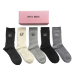 Miu Miu Long Socks Pack Basic Colors (5 Pairs)