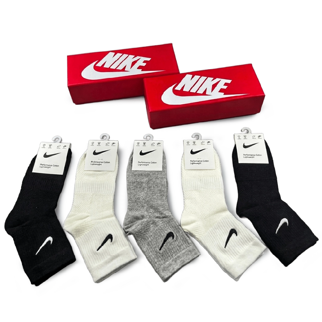 1 Nike Medium Length Socks Pack Black White Grey (5 Pairs) – תמונה 1