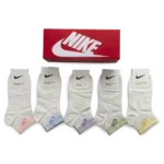 Nike Short Socks Pack White Pastel Colors (5 Pairs)