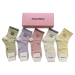 Miu Miu Long Socks Pack Colorful (5 Pairs)