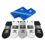 Adidas Short Socks Black White Grey (5 Pack)