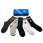 Adidas Long Socks Black White Grey (5 Pack)