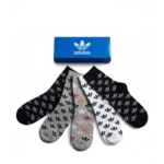 Adidas Long Socks Black Grey (5-Pack)