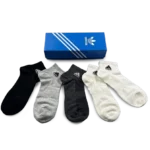 Adidas Short Socks Black Grey White (5-Pack)