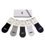 Alo Short Socks Black White Grey (5-Pack)