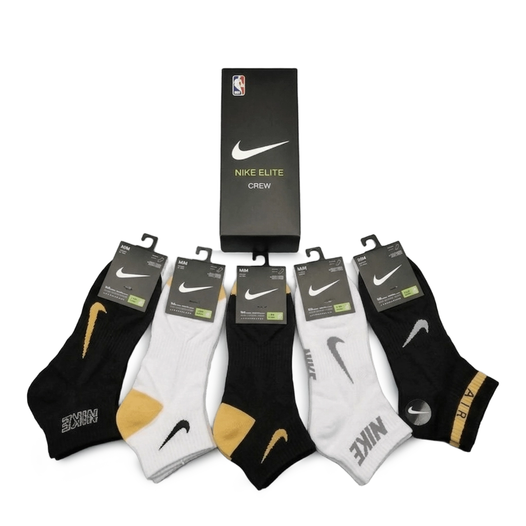 1 Nike Short Sock Black Yellow White (5-Pack) – תמונה 1