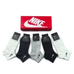 Nike Short Socks Black Grey White (5-Pack)