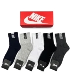 Nike Everyday Long Socks Black White Grey (5-Pack)
