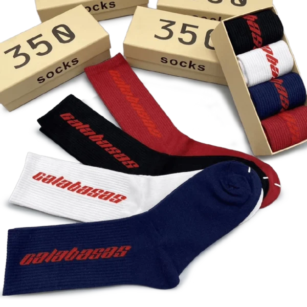 ⁦Yeezy Muted Colors Long Socks Pack (4 Pairs)⁩ – תמונה ⁦2⁩