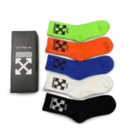 ⁦Off-White Bright Colors Long Socks Pack (5 Pairs)⁩ – תמונה ⁦2⁩