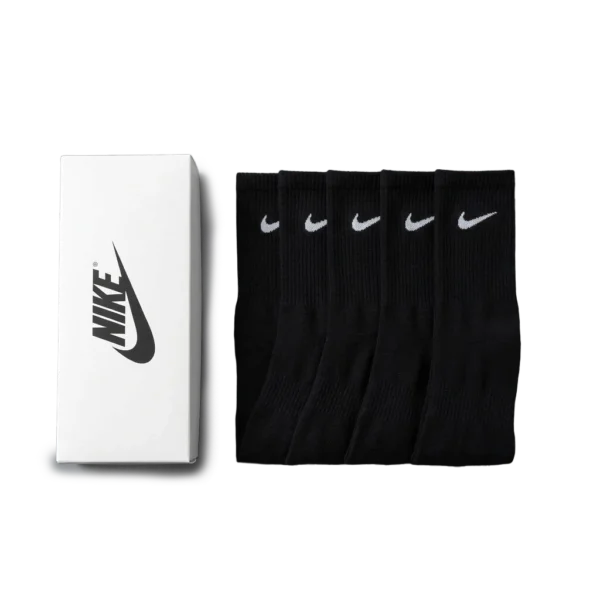⁦Nike Everyday Long Socks Black (Pack of 5)⁩ – תמונה ⁦2⁩