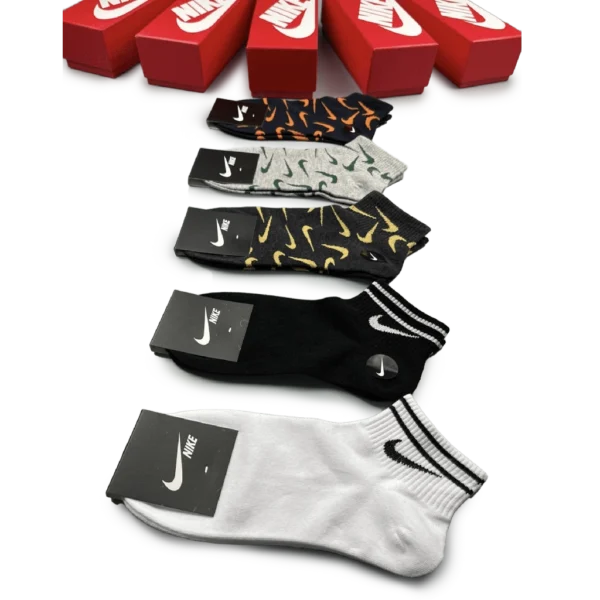 ⁦Nike Everyday Short Socks Black Orange (Pack of 5)⁩ – תמונה ⁦2⁩