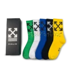 ⁦Off-White Long Socks Bright Colors (Pack of 5)⁩ – תמונה ⁦2⁩