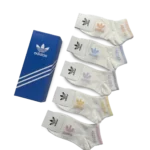 ⁦Adidas Short Socks White Pastel Color (5 Pack)⁩ – תמונה ⁦2⁩