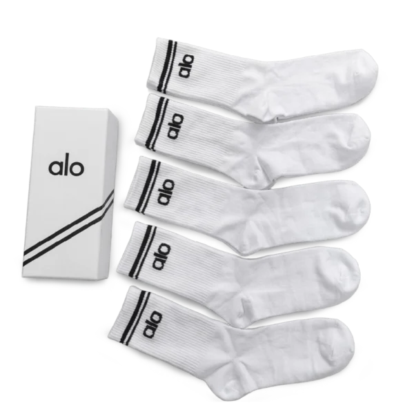 ⁦Alo Long Socks Pack White (5 Pairs)⁩ – תמונה ⁦2⁩