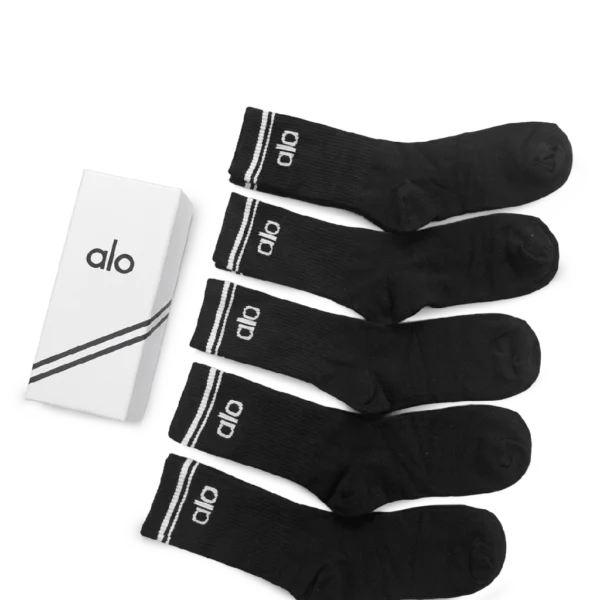 ⁦Alo Long Socks Pack Black (5 Pairs)⁩ – תמונה ⁦2⁩