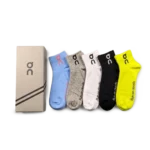⁦On Short Socks Neon Green Blue Grey (5 Pack)⁩ – תמונה ⁦2⁩