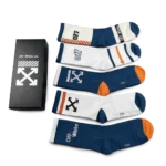 ⁦Off-White Long Socks Blue White (5-Pack)⁩ – תמונה ⁦2⁩