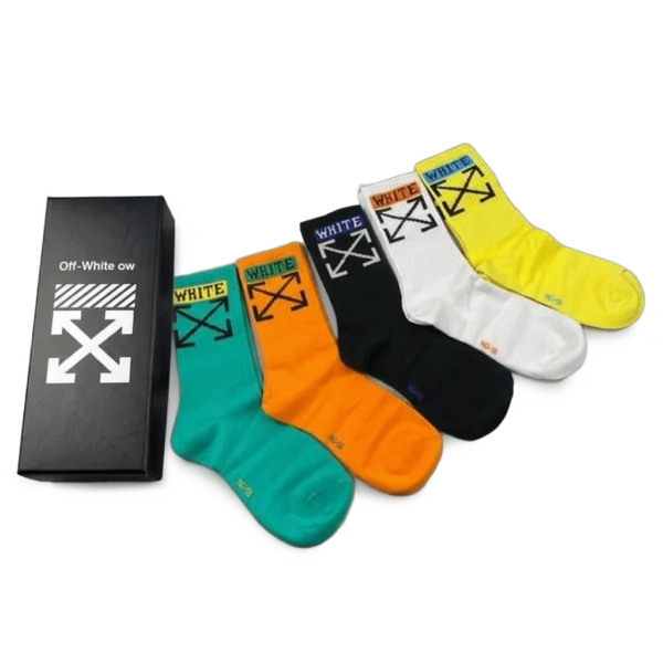 ⁦Off-White Long Socks Colorful Mix (5-Pack)⁩ – תמונה ⁦2⁩